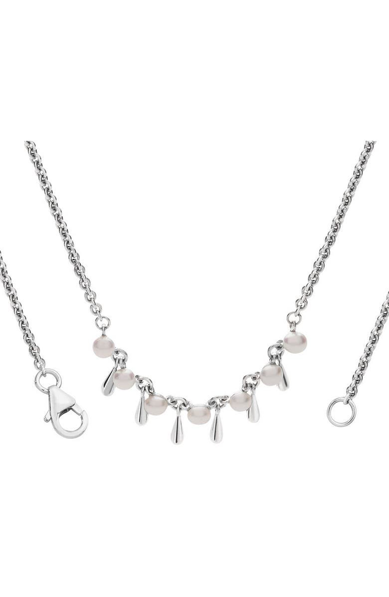 Lucy Quartermaine Royal Pearl Drop Necklace, Main, color, Sterling Silver