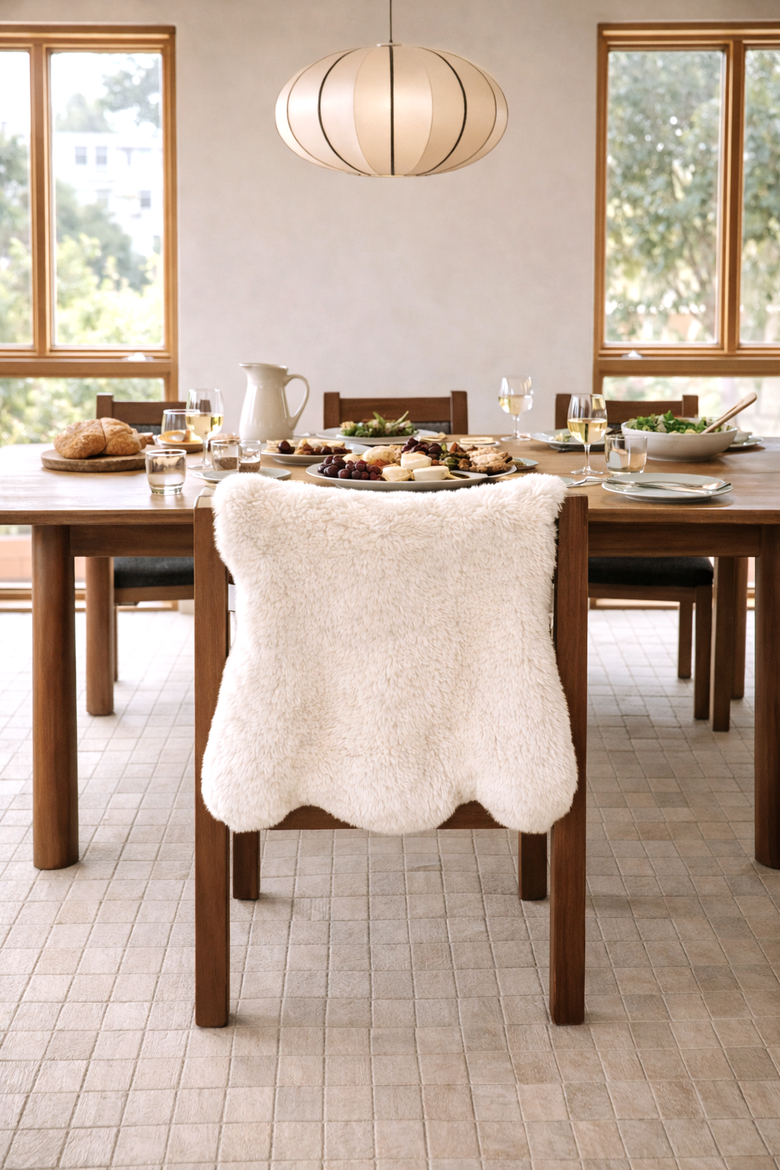 Saratoga Sheepskin Faux Fur Throw, Alternate, color, ivory
