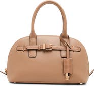 Anne Klein Dome Buckle Faux Leather Satchel