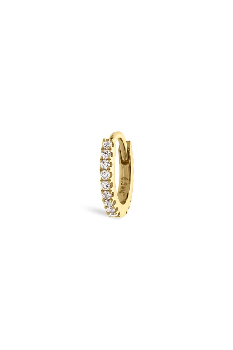Diamond Eternity Single Hoop Earring, Main, color, YELLOW GOLD
