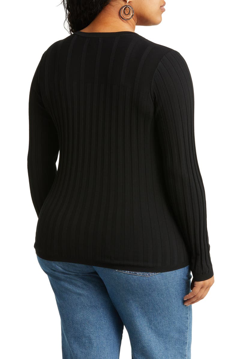Halogen<sup>®</sup> Rib Crewneck Sweater, Alternate, color,