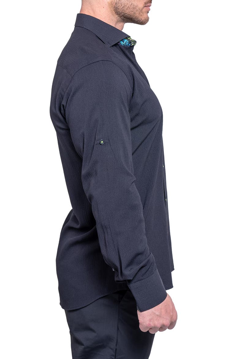 Einstein Resistance0159 Black Button-Up Shirt, Alternate, color, BLACK