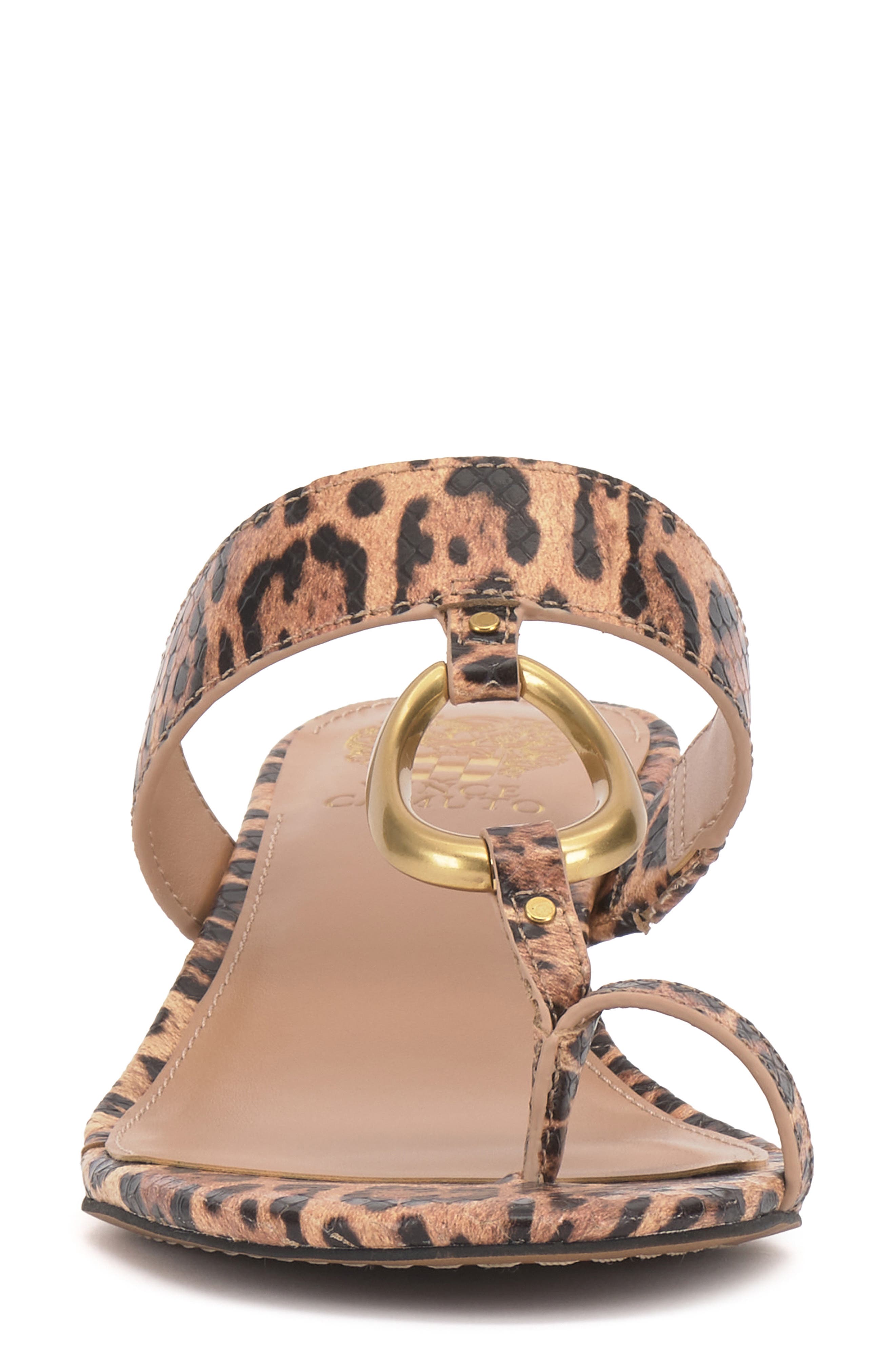 Vince Camuto Kimena Toe Loop Sandal, Alternate, color, Black/ Natural