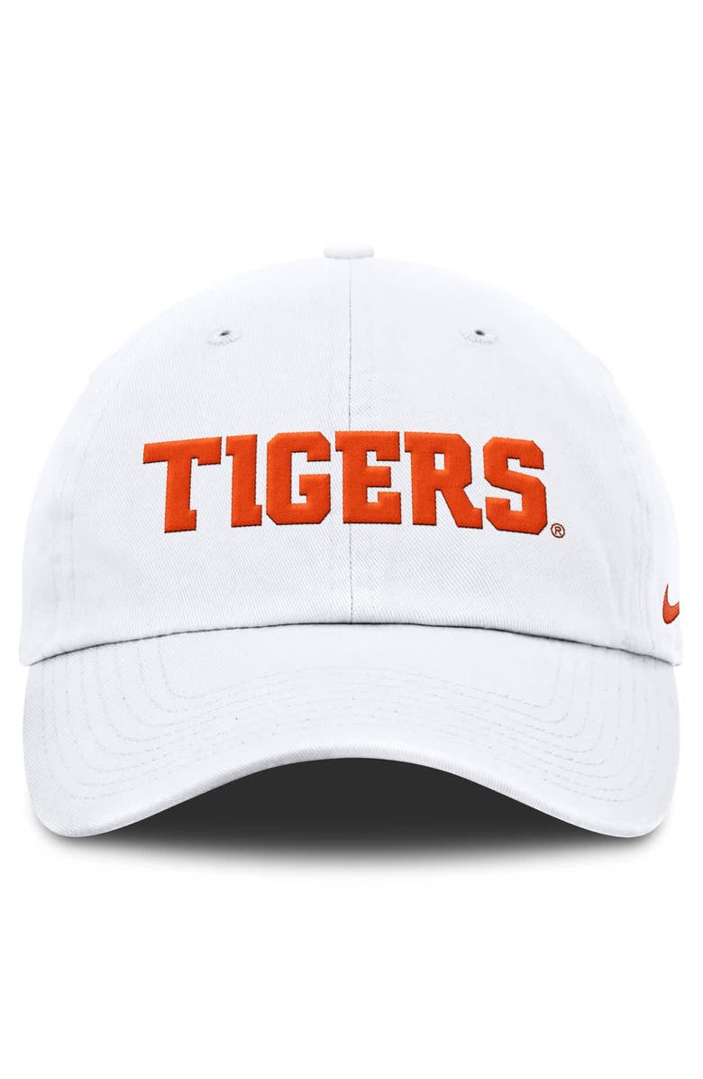 Nike Men's Nike White Clemson Tigers Core Club Mascot Wordmark Adjustable Hat, Alternate, color, 