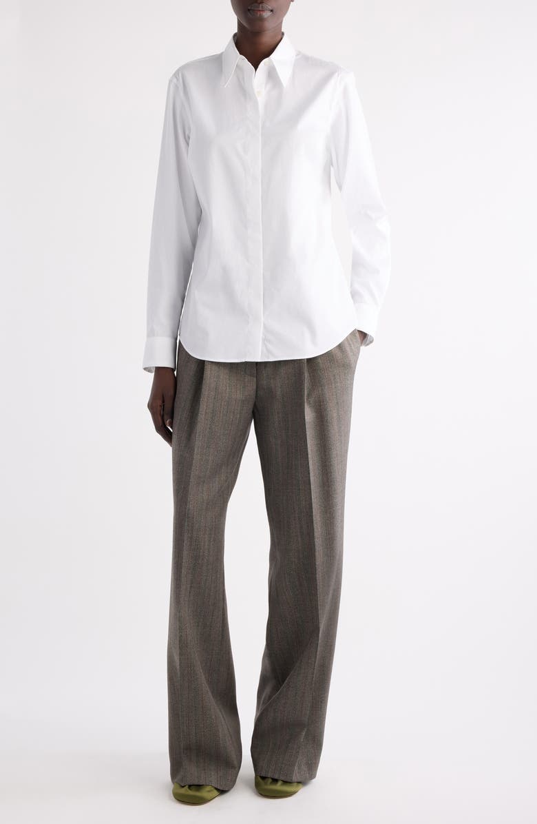 Dries Van Noten Cho Button-Up Shirt, Alternate, color, White