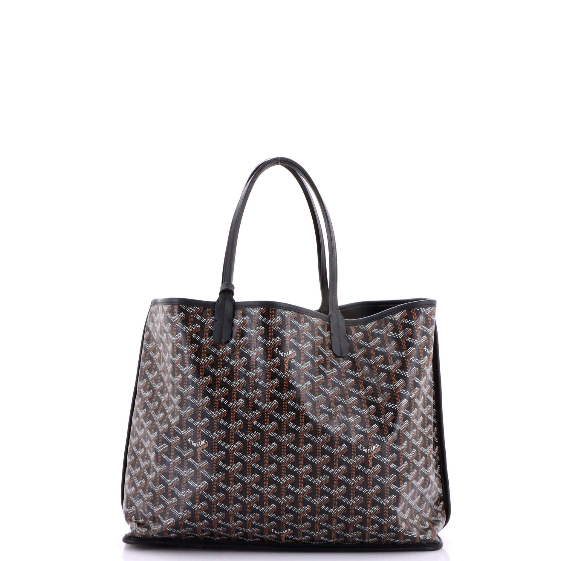 Pre-Owned Goyard Anjou Reversible Tote Coated Canvas PM, Alternate, color, Black