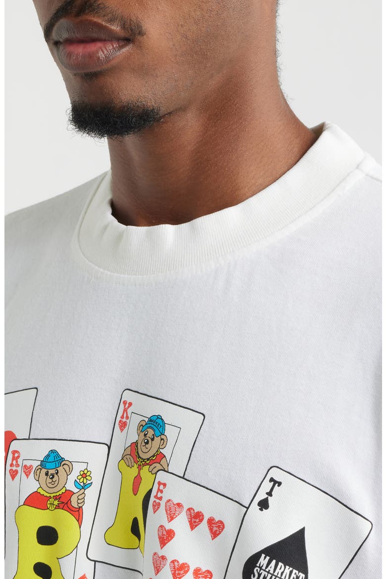 Royal Flush Cotton Graphic T-Shirt, Alternate, color, WHITE