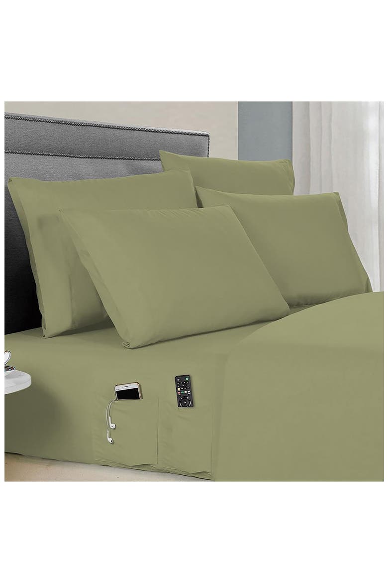 6-Piece Smart Sheet Set, Alternate, color, SAGE