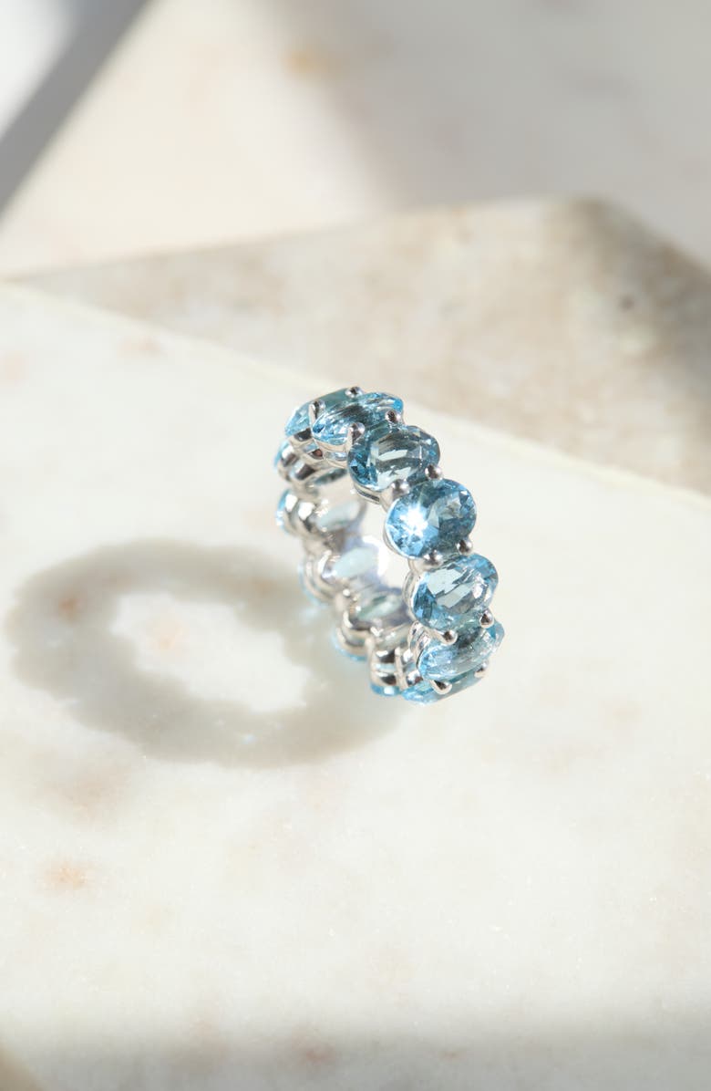 Bony Levy Oval Aquamarine Eternity Ring, Alternate, color, 