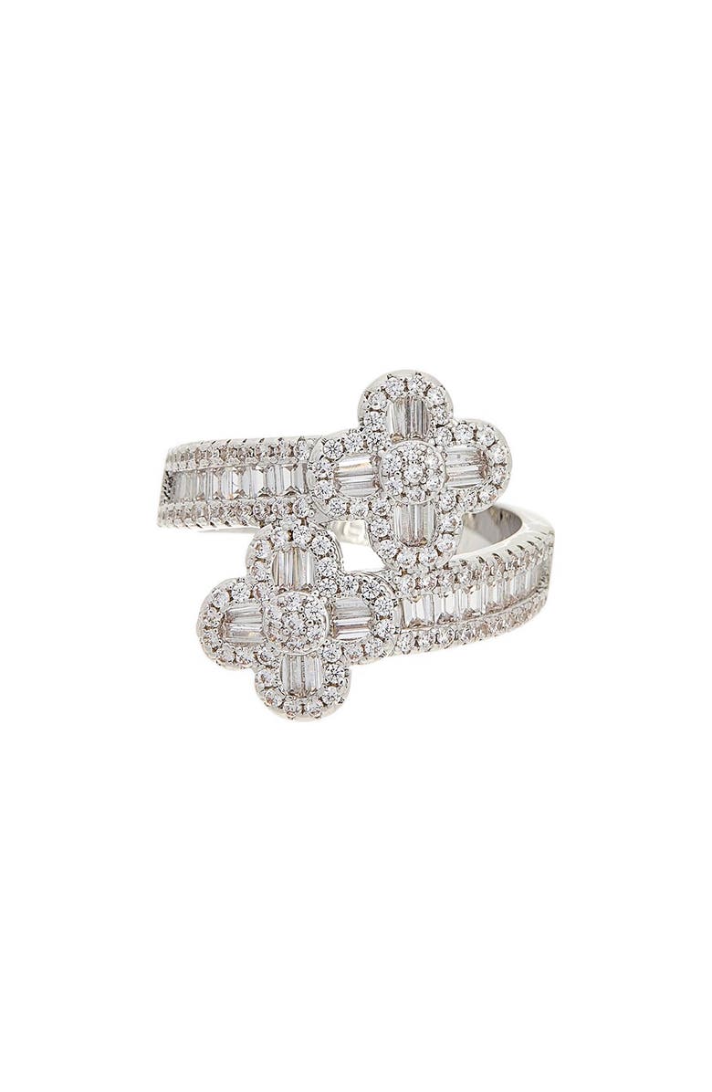 Juvell CZ Wrap Ring, Main, color, White Gold