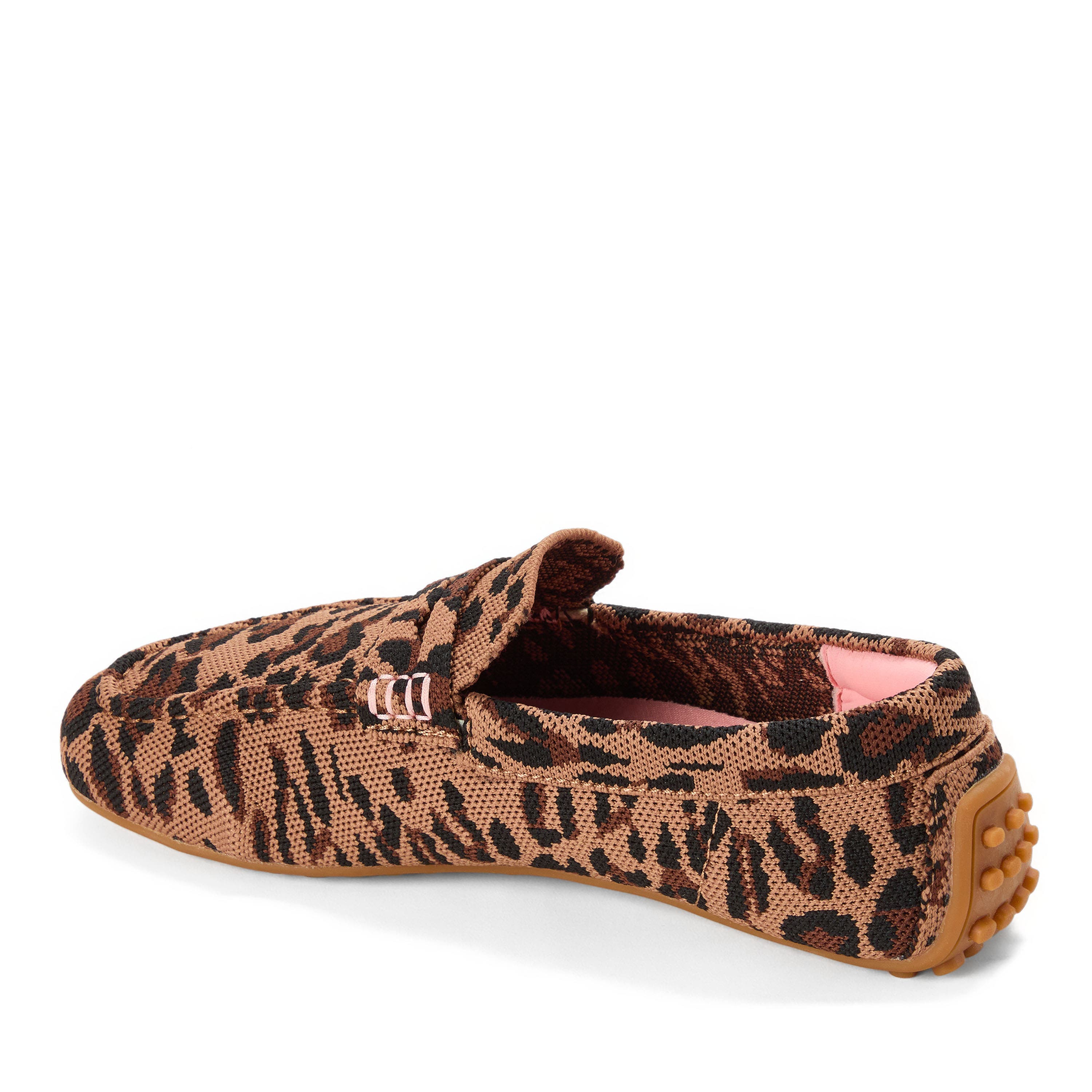 Hazel Stretch Knit Driving Loafer Slipper, Alternate, color, LEOPARD