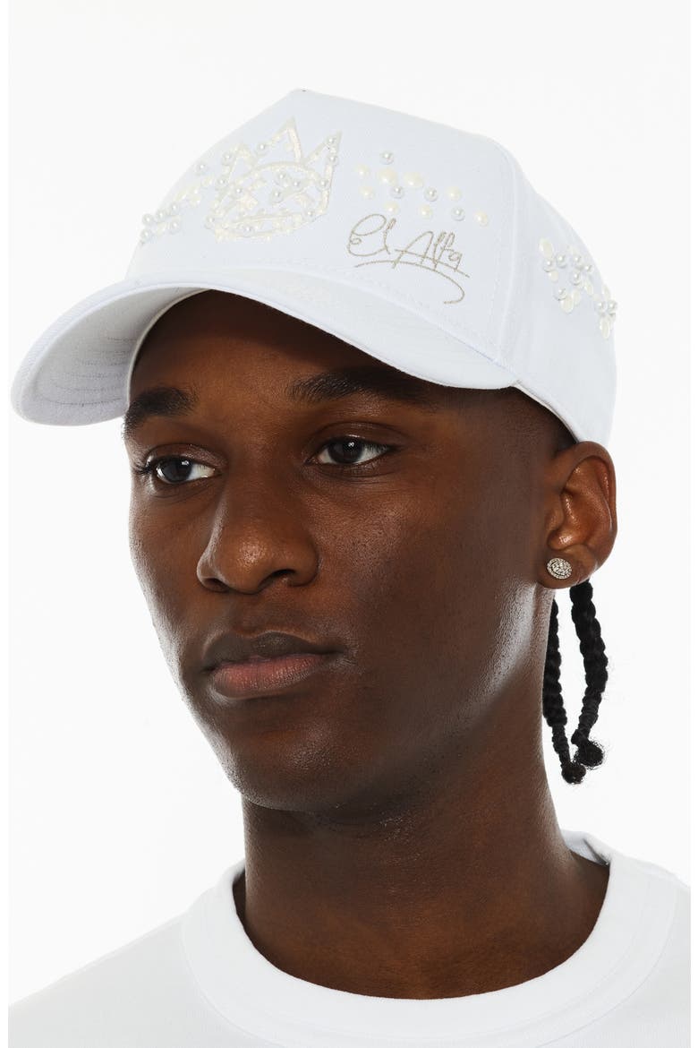 x El Alfa Snapback Five-Panel Cap, Alternate, color, WHITE