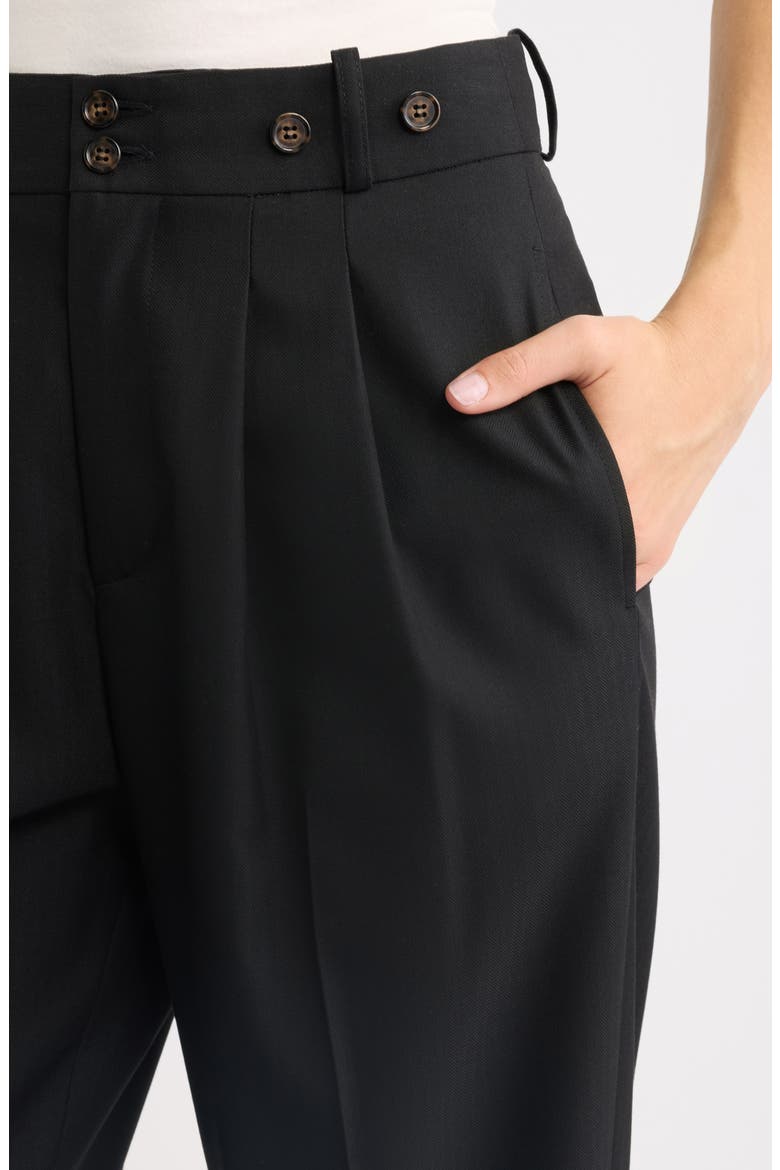 Olivia Wide Leg Pleated Pants, Alternate, color, BLACK