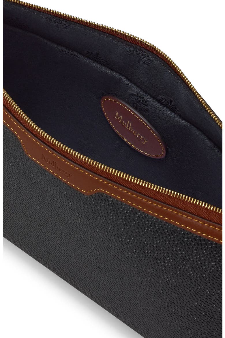 Medium Cosmetic Pouch, Alternate, color, Black-Cognac