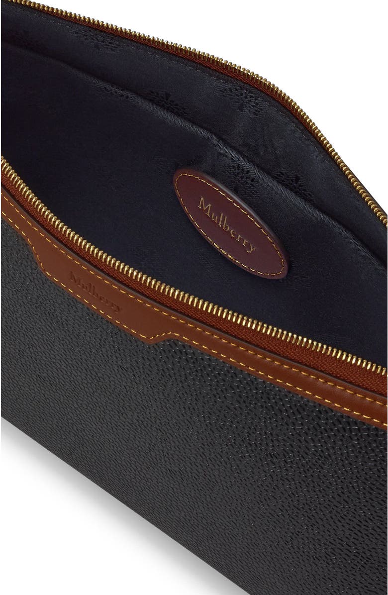 Mulberry Medium Cosmetic Pouch, Alternate, color, Black-Cognac