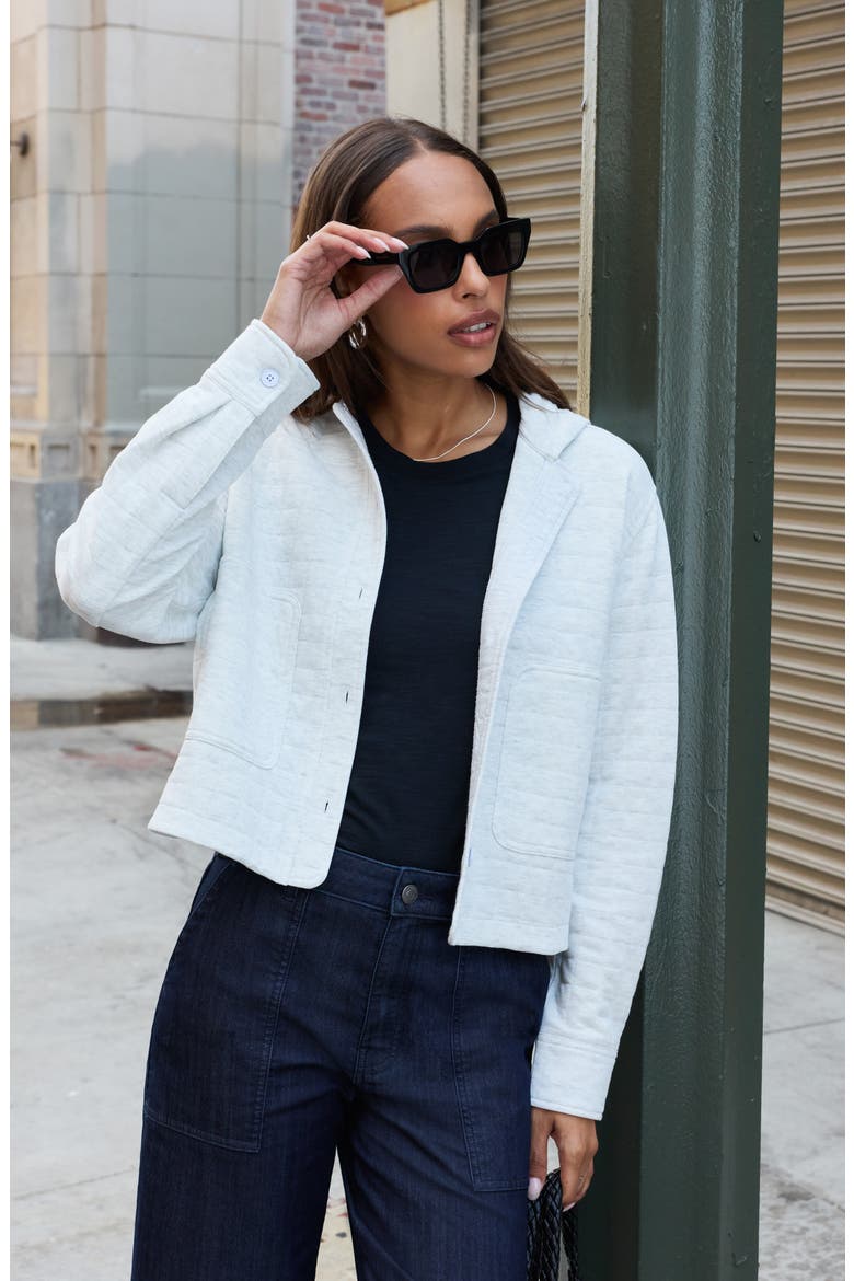 Coastal Quilted Hooded Jacket, Alternate, color, HEATHER LIGHT GREY