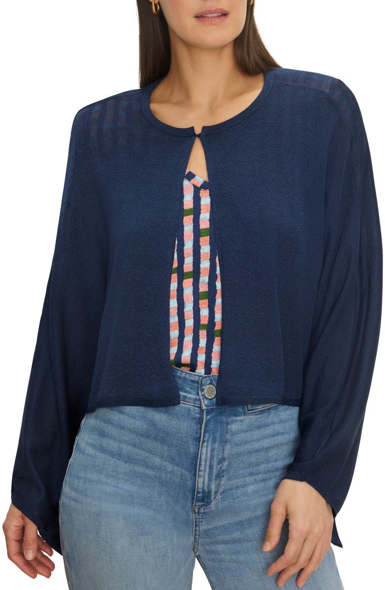 NIC+ZOE Coastal Flow Cardigan, Main, color, Rich Indigo