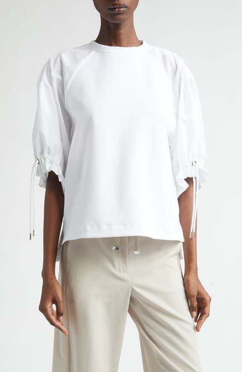 West Poplin & Jersey Top