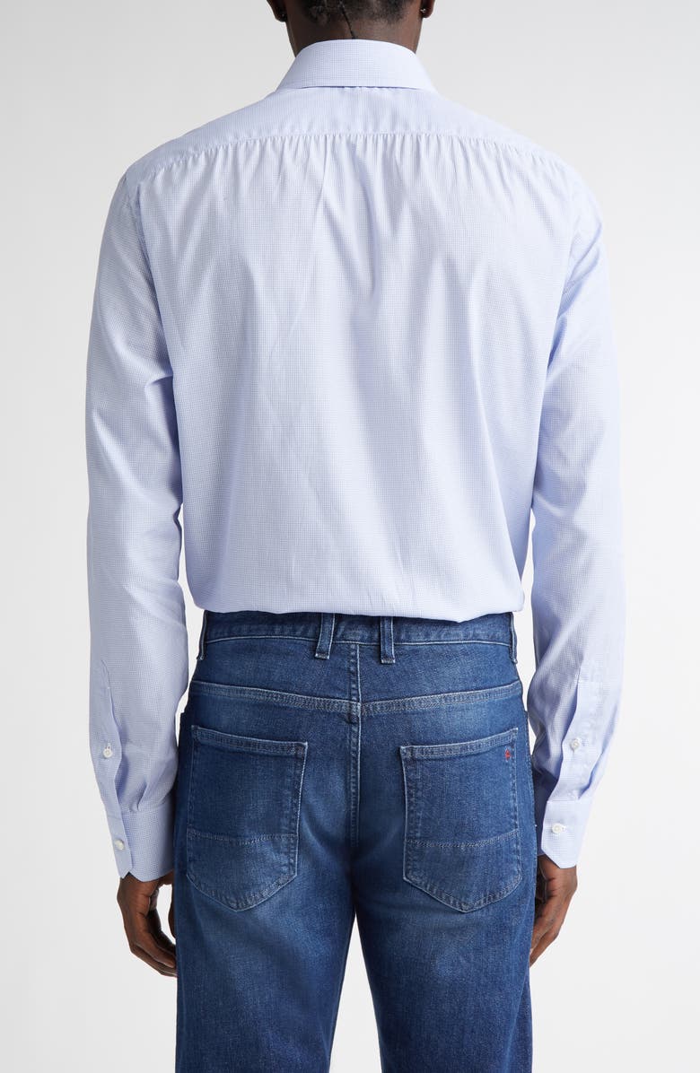 ISAIA Gingham Button-Up Shirt, Alternate, color, Pastel Blue