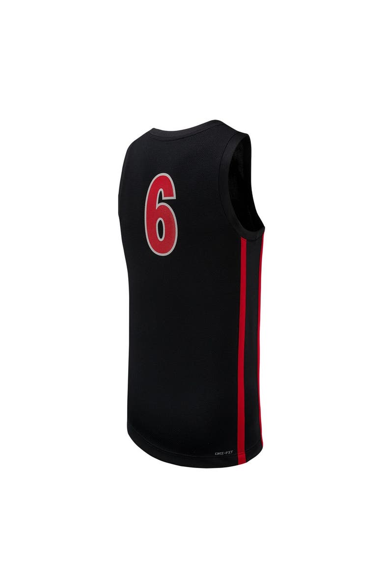 Nike Men's Nike #6 Black UNLV Rebels Replica Basketball Jersey, Alternate, color, Black