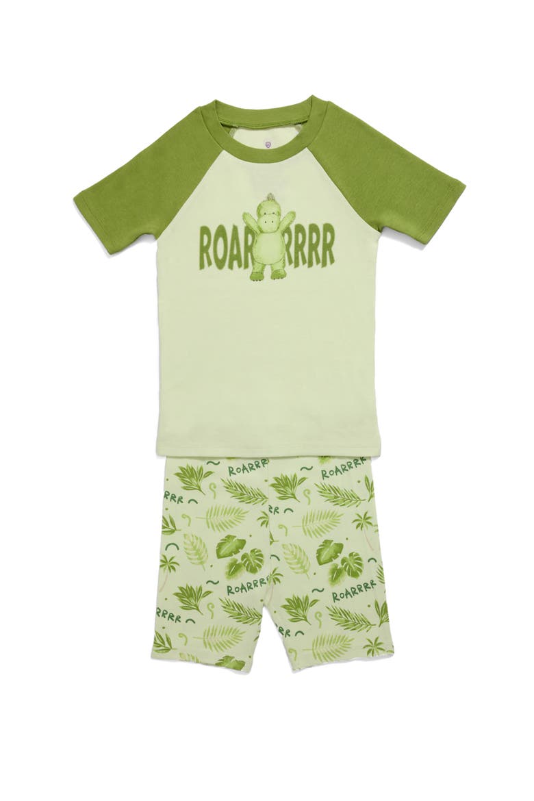 Dinosaur Shorties PJ Set, Main, color, Multi Color