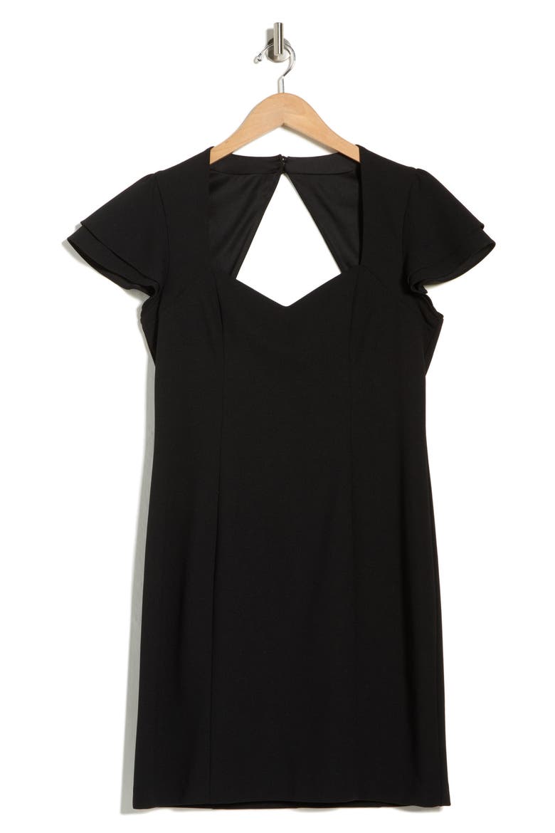 Sweetheart Neck Minidress, Alternate, color, BLACK
