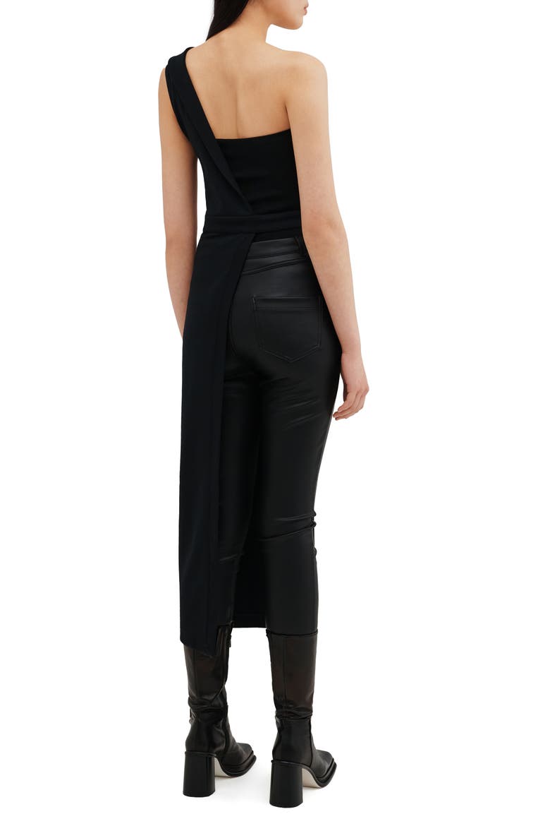 Seoul One-Shoulder Longline Vest, Alternate, color, BLACK