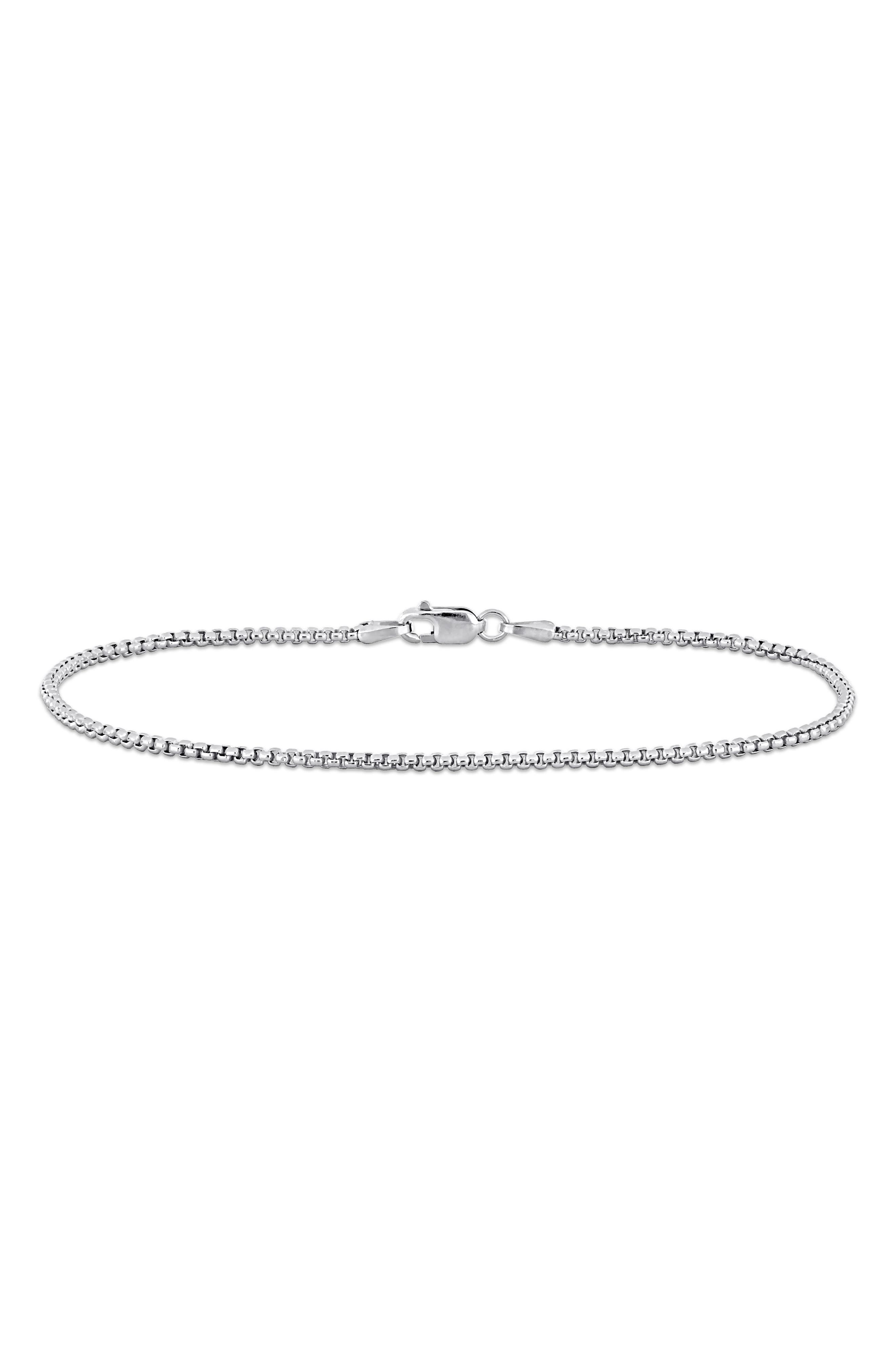 DELMAR Round Box Link Bracelet, 1.60mm