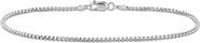 DELMAR Round Box Link Bracelet, 1.60mm