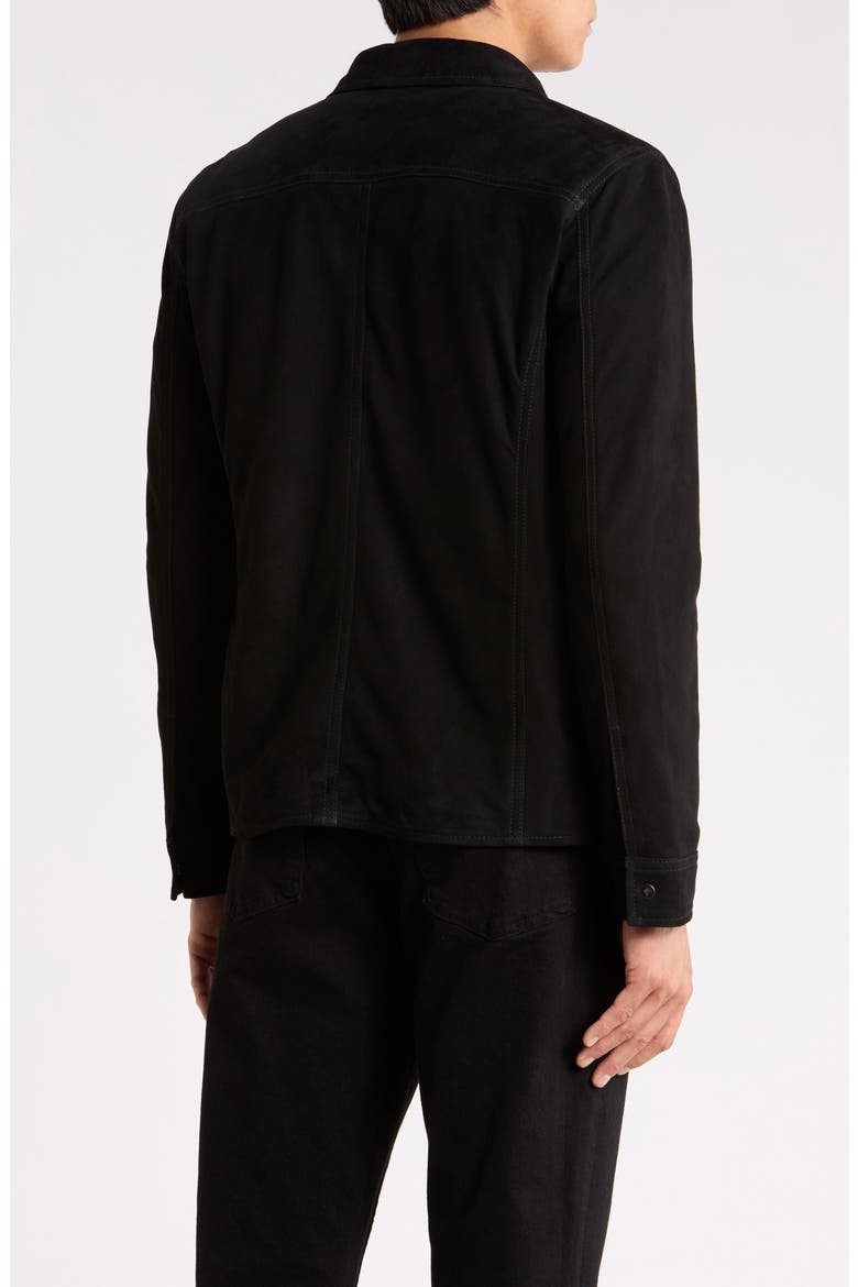 Rawson Suede Shirt Jacket, Alternate, color, BLACK