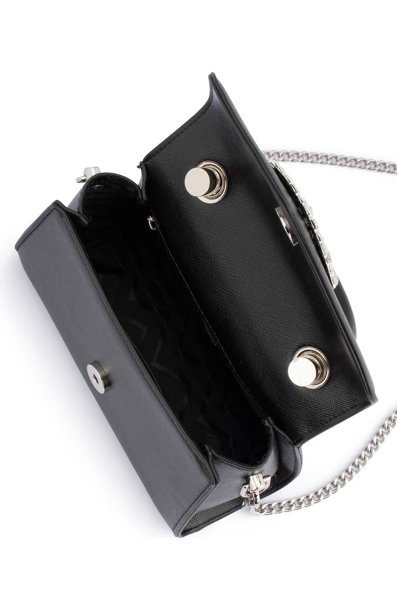 Olga Berg Alejandra Embellished Top Handle Bag, Alternate, color, Black