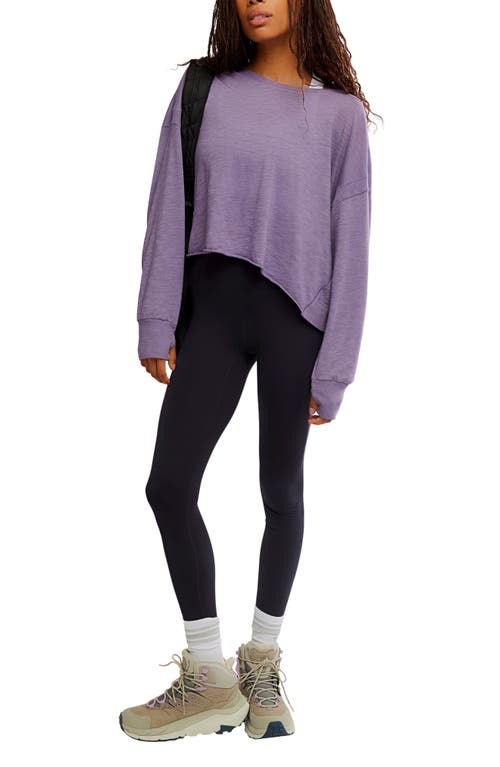 Free People Fp Movement My Time Layer Open Back Crop Top In Purple