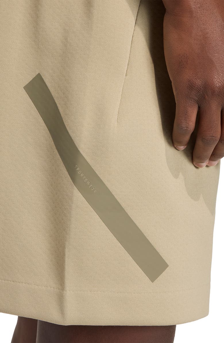 adidas Z.N.E. Knit Drawstring Shorts, Alternate, color, Wonder Cargo