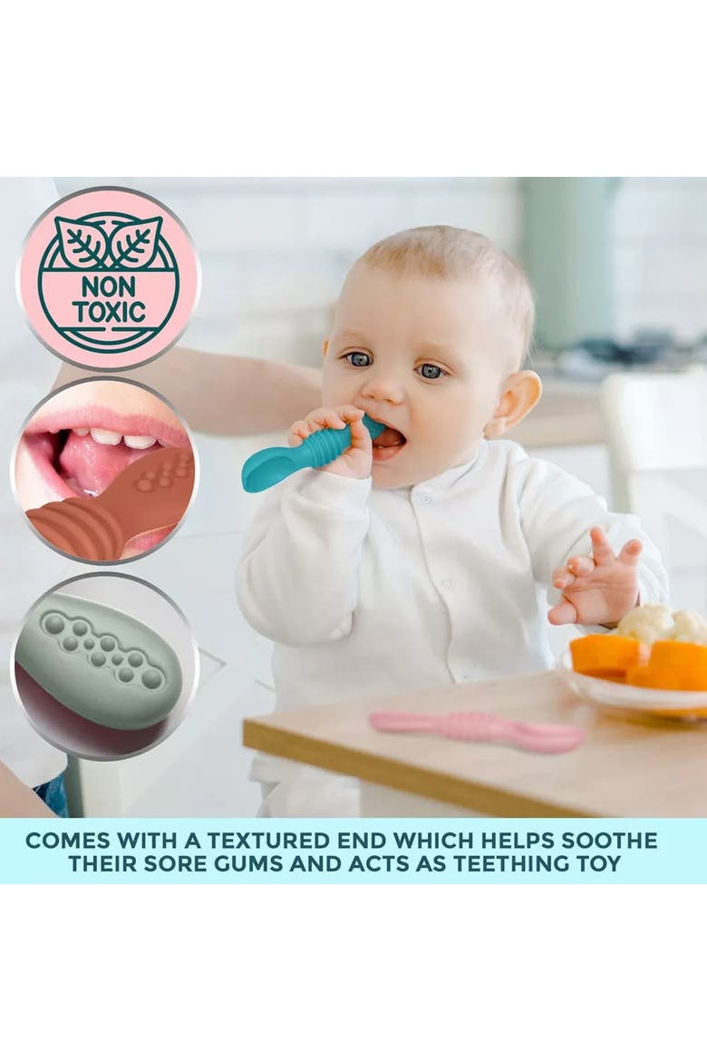 Baby Feeding Spoon Set 6-Piece, Alternate, color, Multicolor