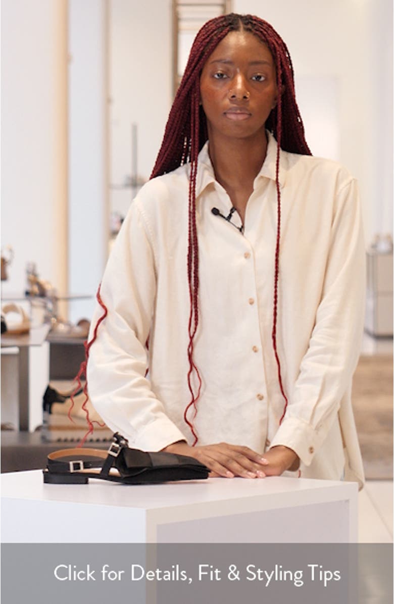 Big Bow Pointed Toe Slingback Flat, sales video thumbnail