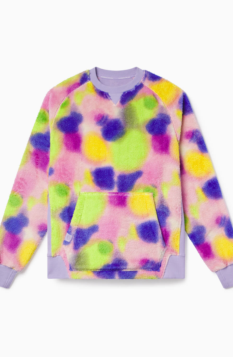 Jambys Floof Crew Crewneck, Alternate, color, Neon Blur