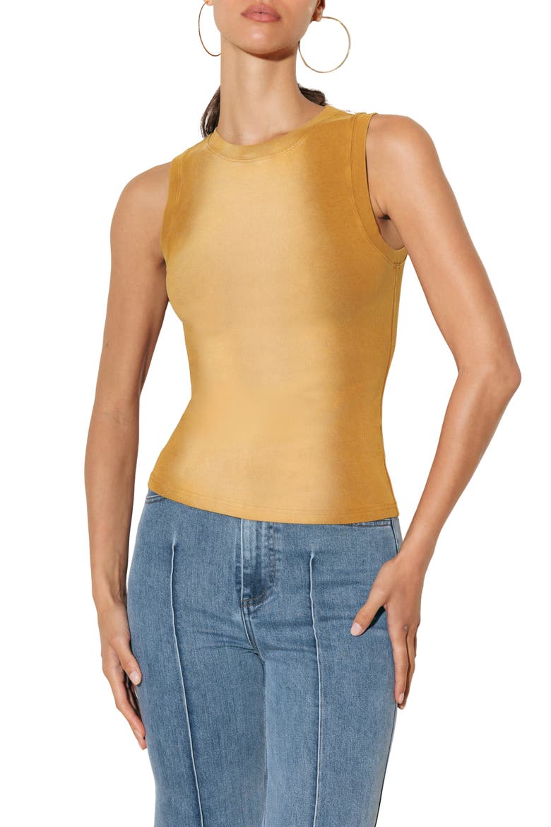 Ombré Sleeveless Top, Main, color, CAMEL
