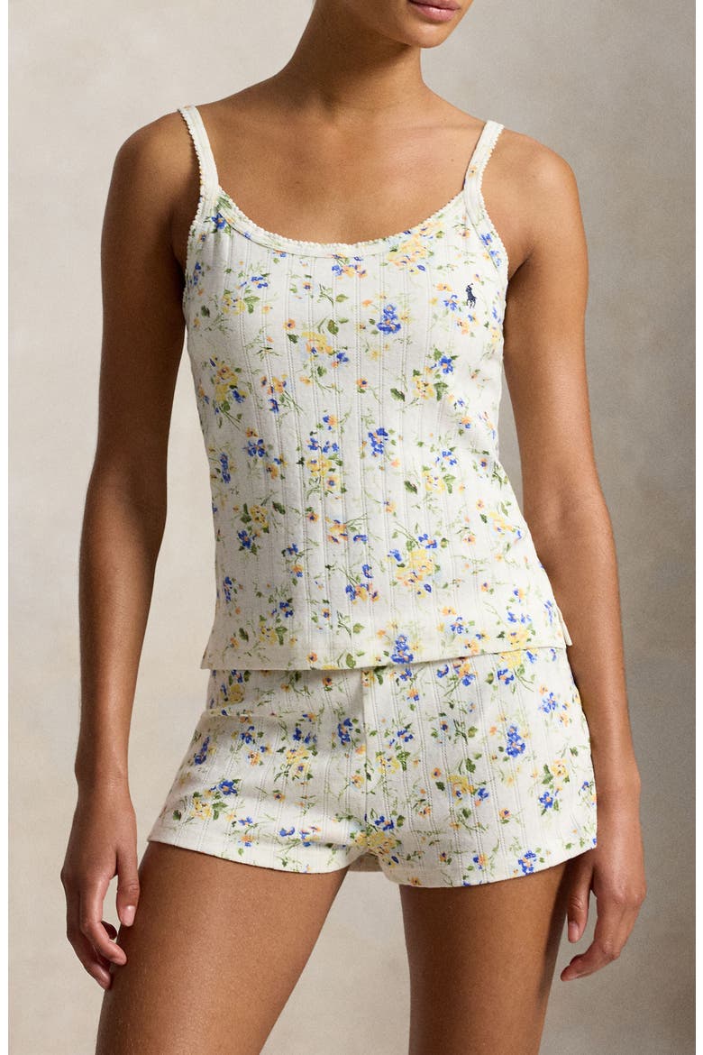 Pointelle Stripe Cotton Pajamas, Alternate, color, BOTANICAL FLORAL