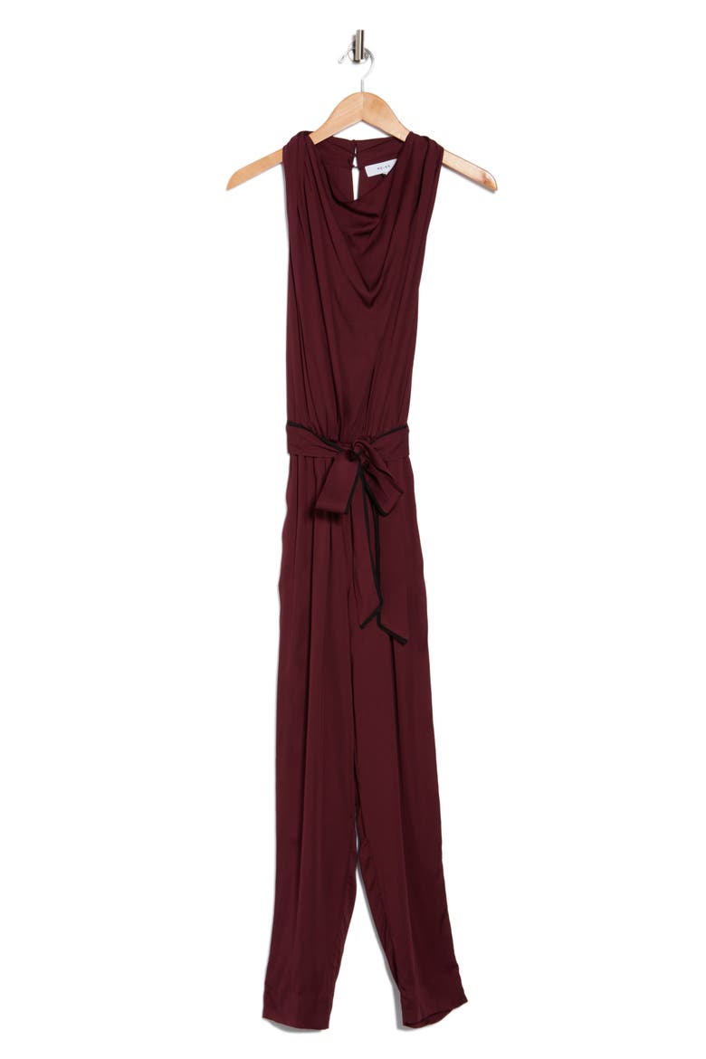 Frida Sleeveless Jumpsuit, Alternate, color, BURGUNDY