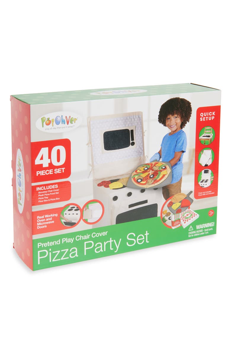PopOhVer Pizza Party Play Set, Main, color, Brown