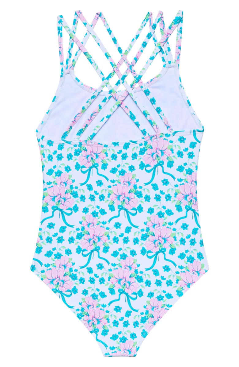Beach Lingo Kids' Strappy One-Piece Swimsuit, Alternate, color, 