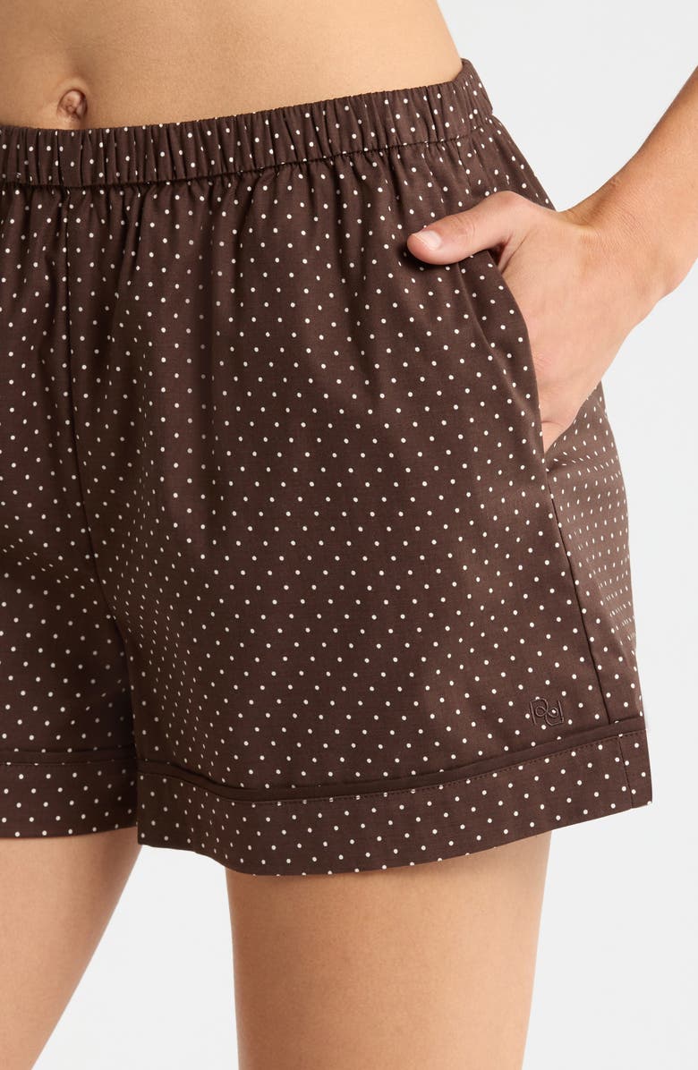 Reformation Blair Stretch Organic Cotton Short Pajamas, Alternate, color, Pin Dot
