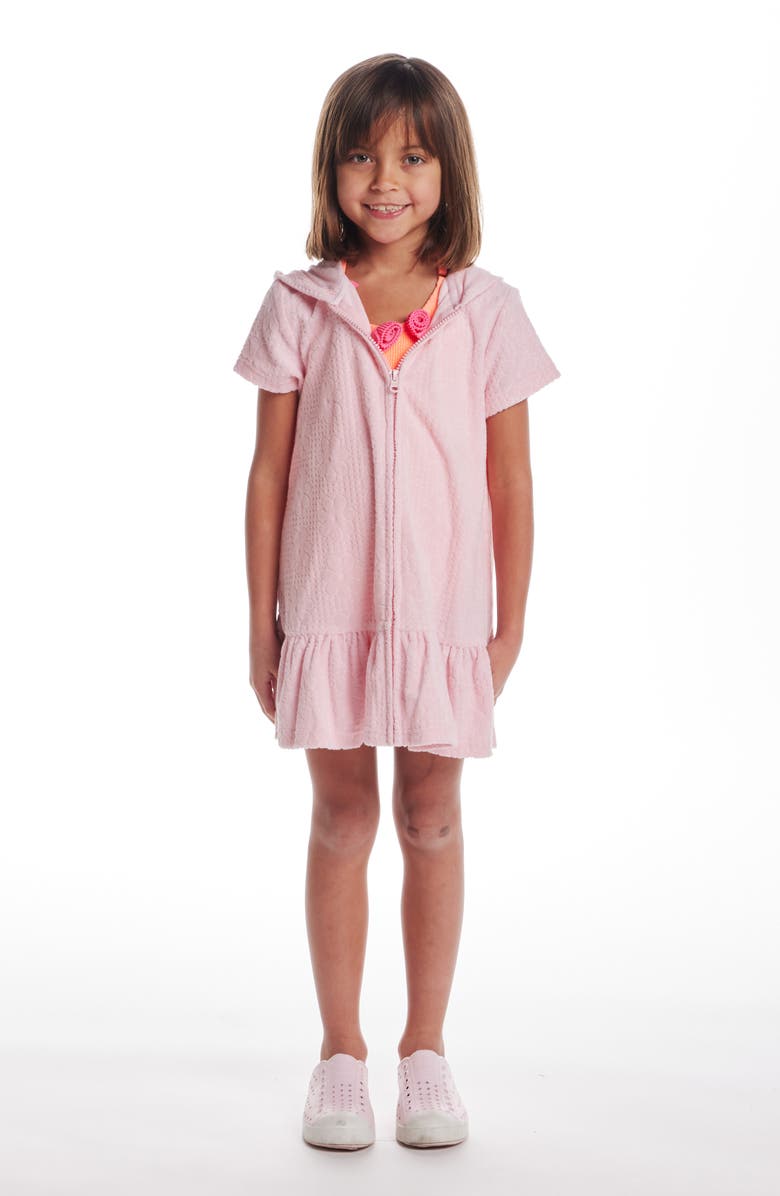 Andy & Evan Kids' Hooded French Terry Cover-Up Dress, Alternate, color, 