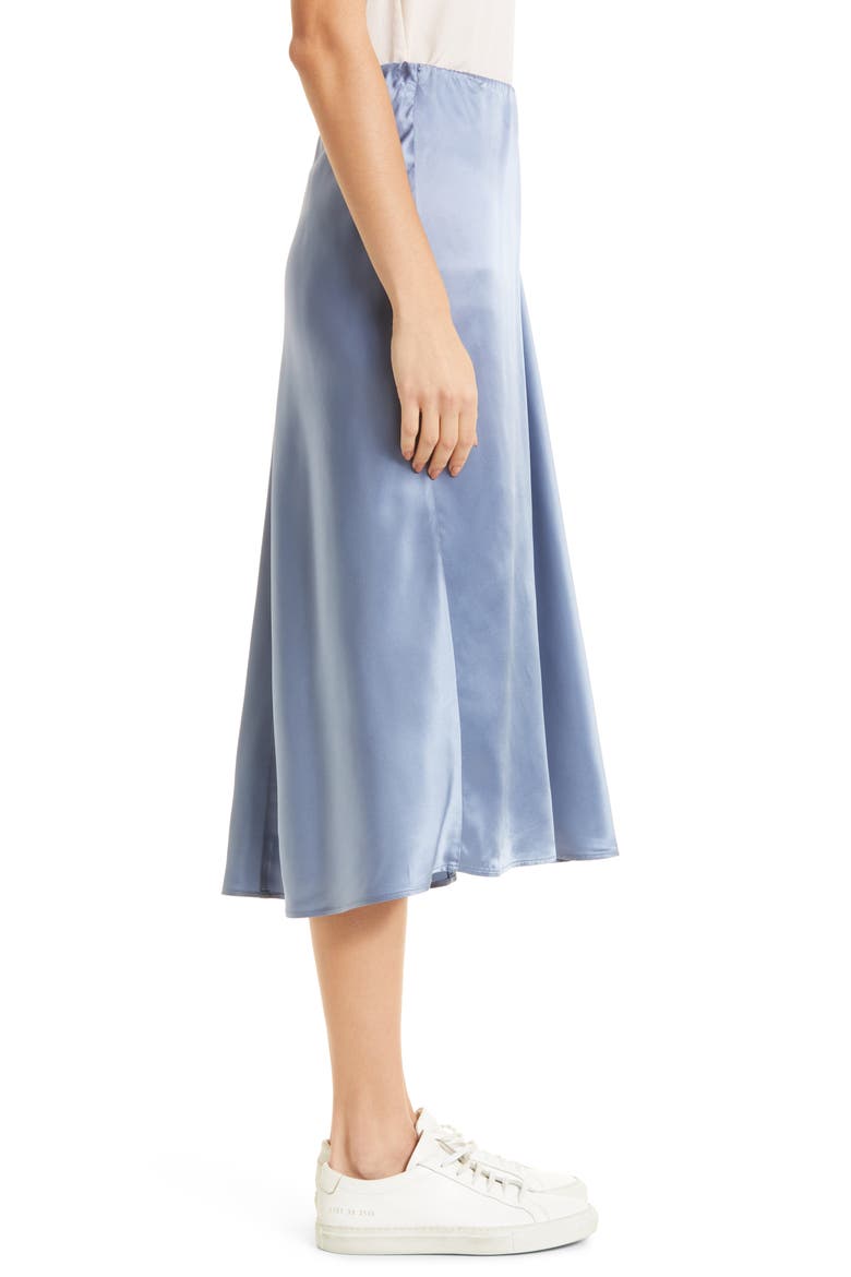 Coimbra Satin Midi Skirt, Alternate, color, CORNFLOWER BLUE
