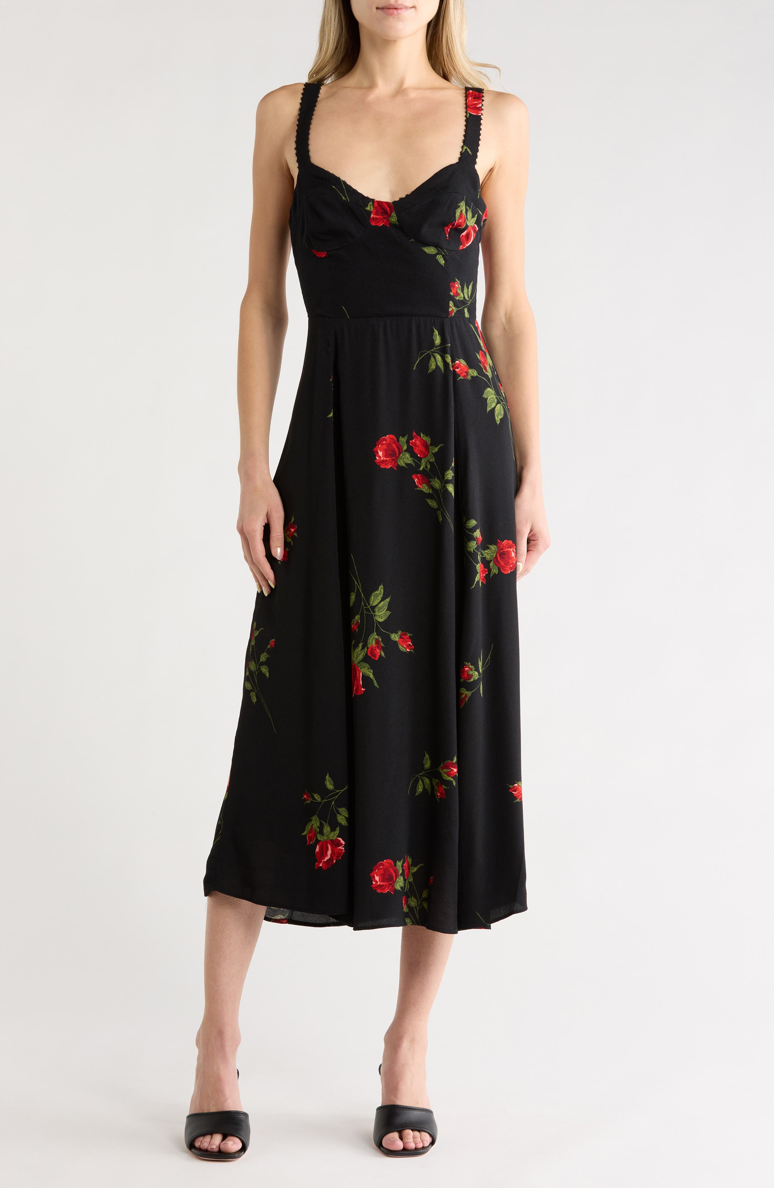 Floral A-Line Maxi Dress