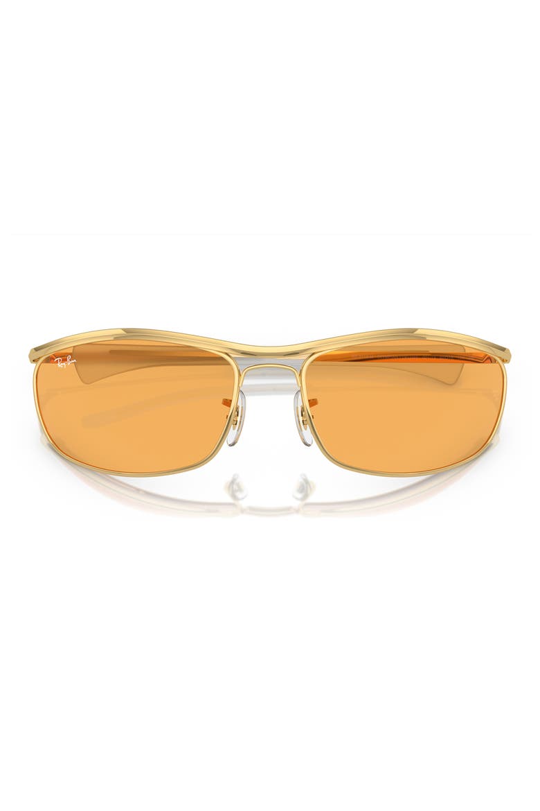 62mm Oversize Rectangular Sunglasses, Alternate, color, GOLD FLASH