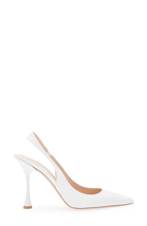 Betzábe Eva Crystal Slingback Pump In White Nappa