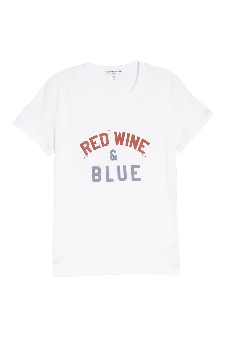 Red Wine & Blue Tee, Alternate, color, WHITE