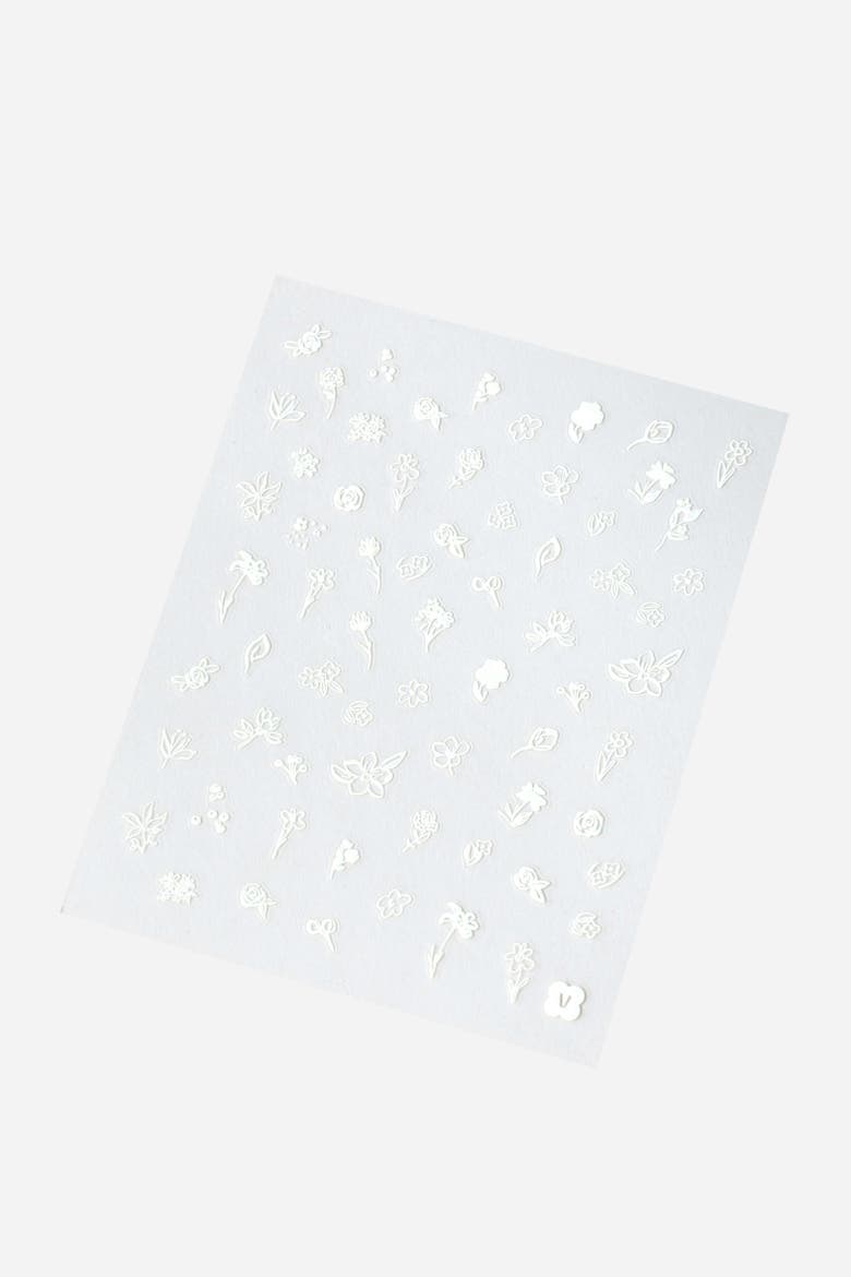 Nail Sticker by Zoe Wodarz - Flower White, Alternate, color, Red