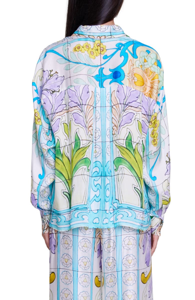 maje Cezaique Tile Print Button-Up Shirt, Alternate, color, 